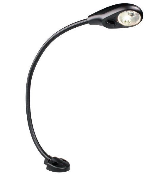 Hella 15cm 9-31v LED kortlampe med sort flexarm